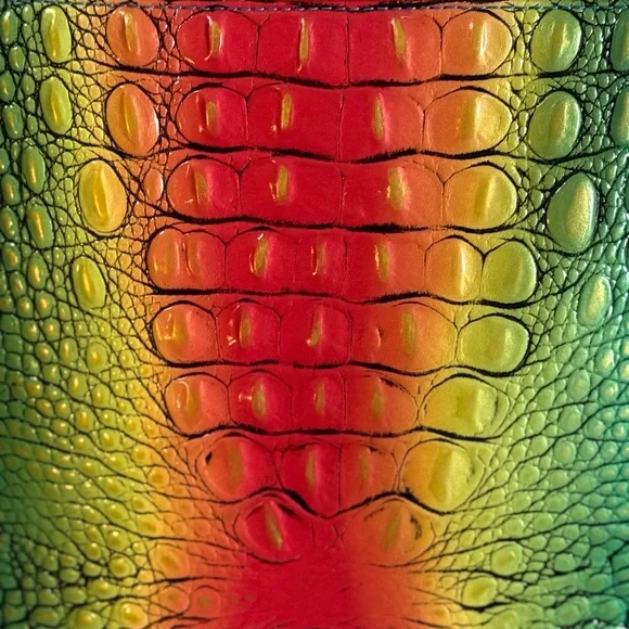 Brahmin Katie Popsicle Melbourne Croc-Embossed shoulder bag crossbody - Picture 7 of 14